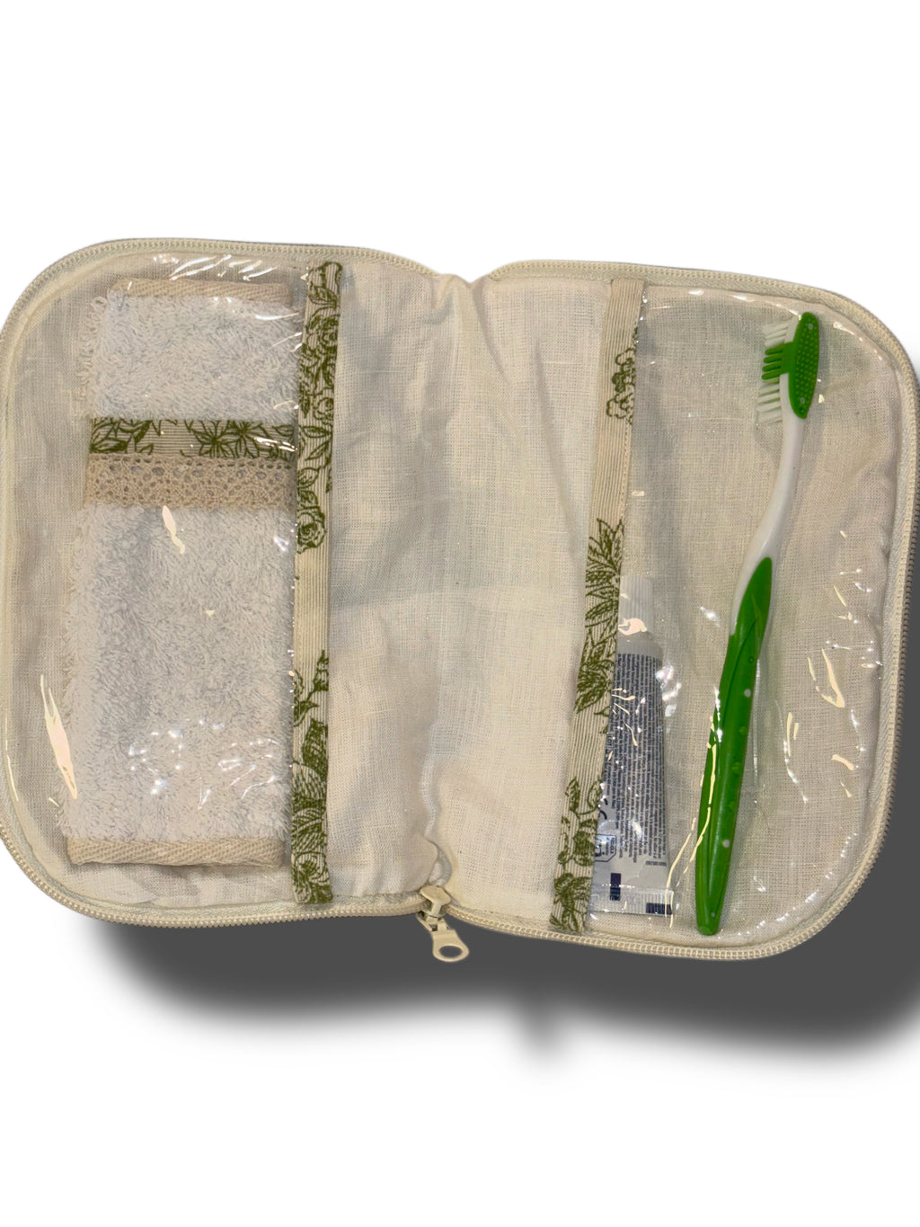 Funda cepillo de dientes con toalla "toile de jouy"